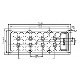 Оптика DK-173-60-TP-24H1-5050 с уплотнителем