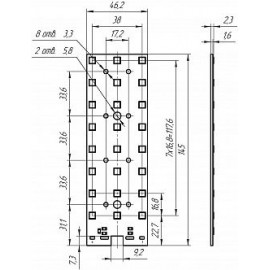 Светодиодный модуль 145x46 AL1.5 2x12 5050 QI1 740